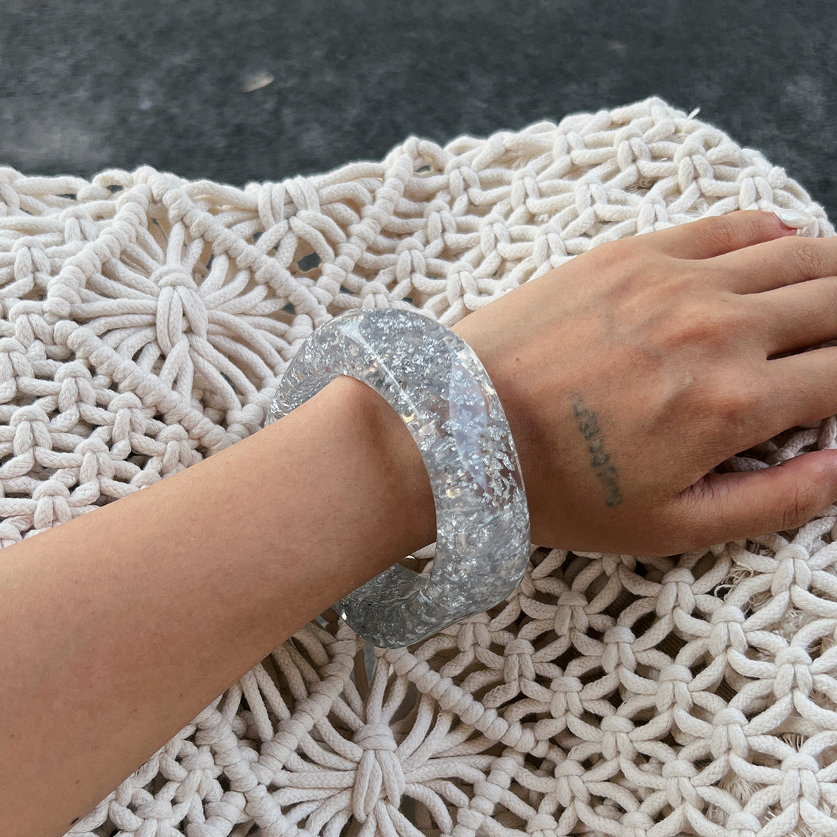 Geometric Polygon Bracelet By Planderful Vienna Verve For Women Translucent Exaggerated Modern Statement Jewelry