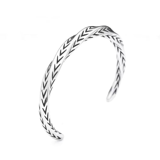 Vintage Open Stainless Steel Men's Bracelet