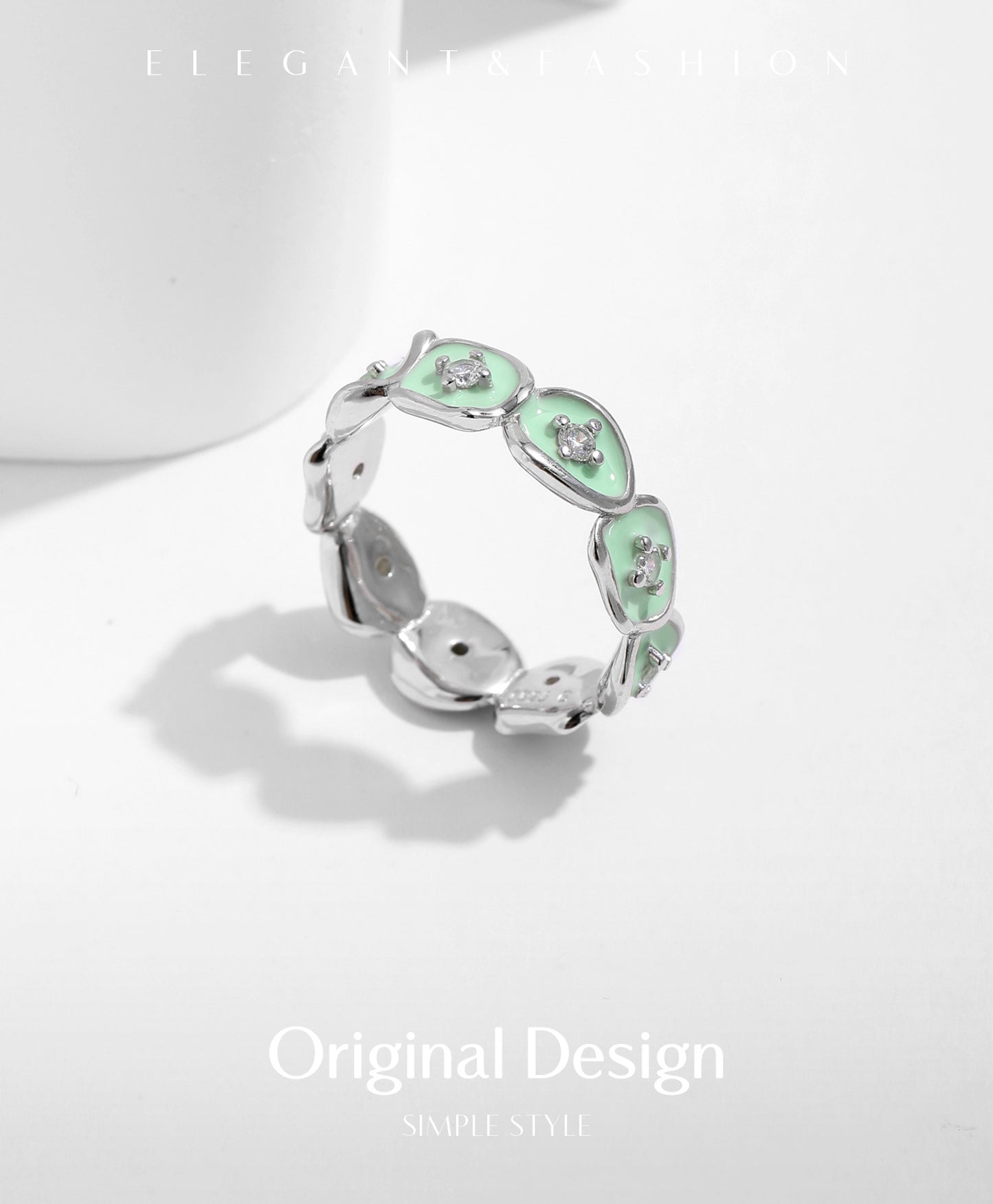 Planderful Everyday Genie Ring – Premium Irregular Metal Design with Zircon Accent