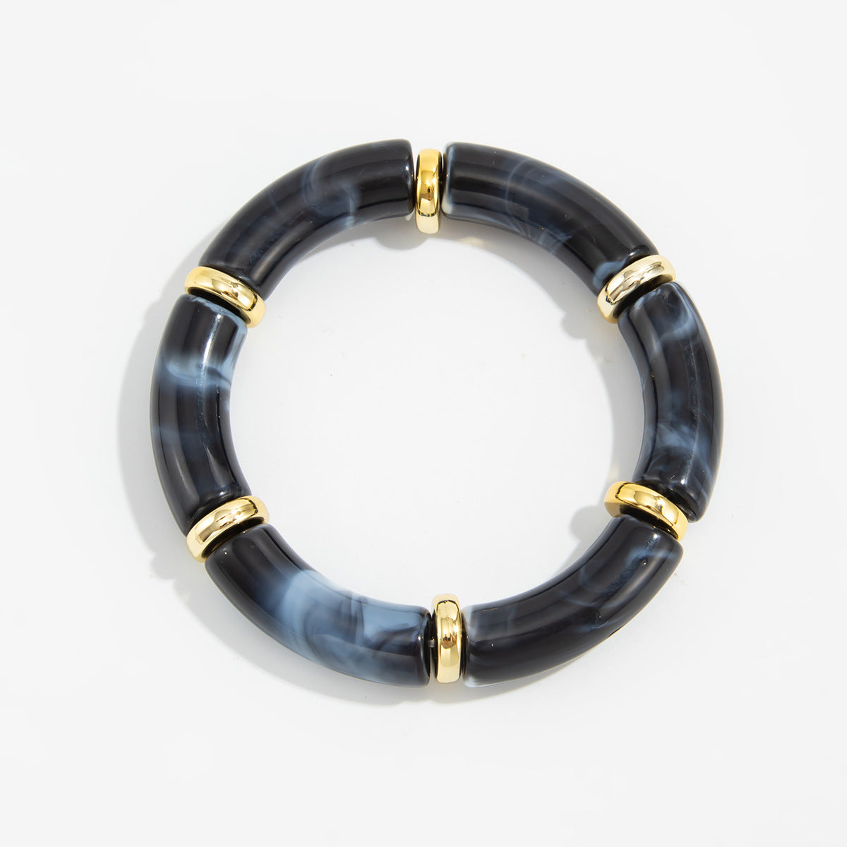Planderful Black Pearl Bracelet Elastic Beaded For Readers
