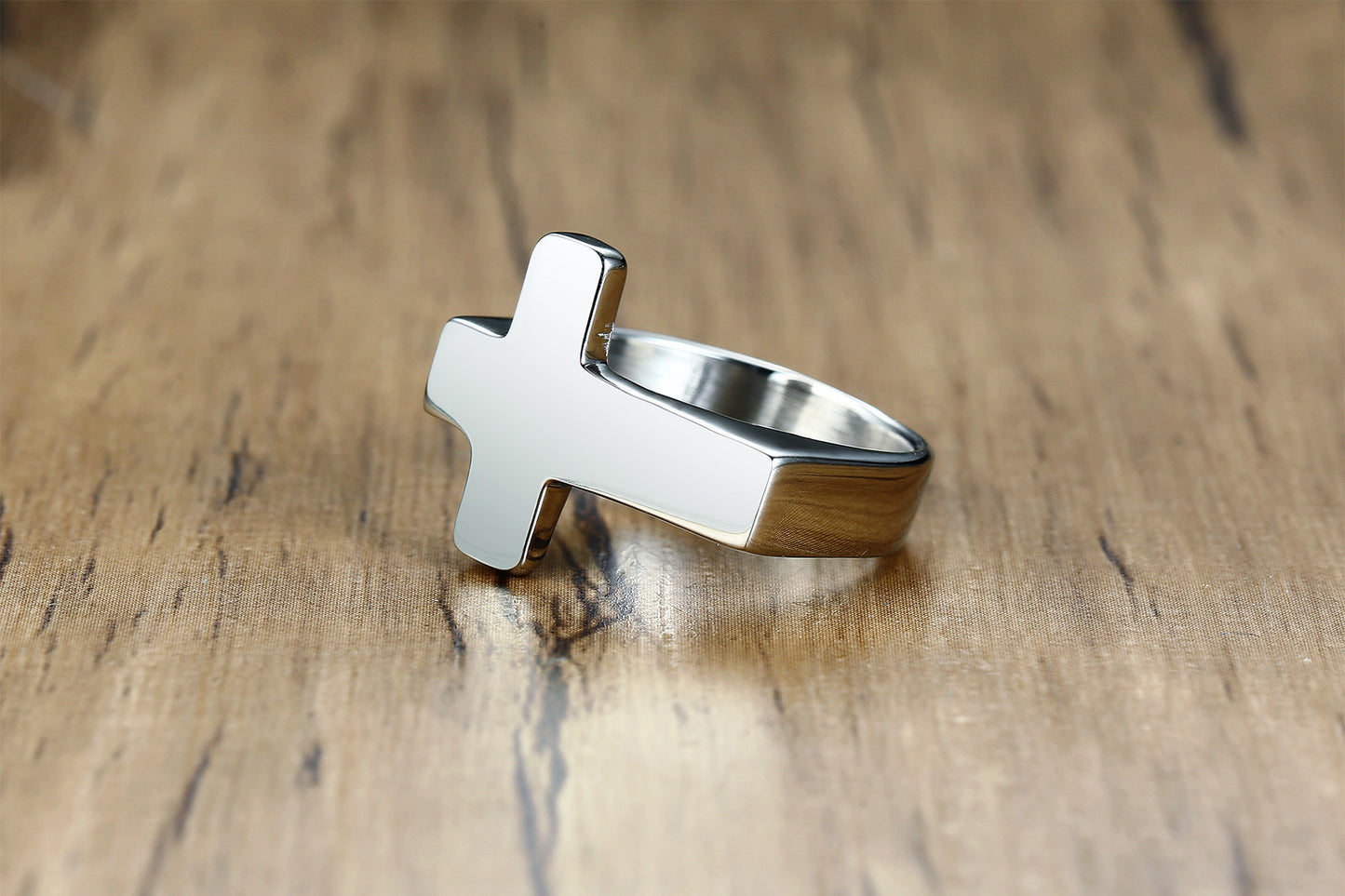 Titanium Steel Popular Jewelry Cross Casting Ring Wholesale
