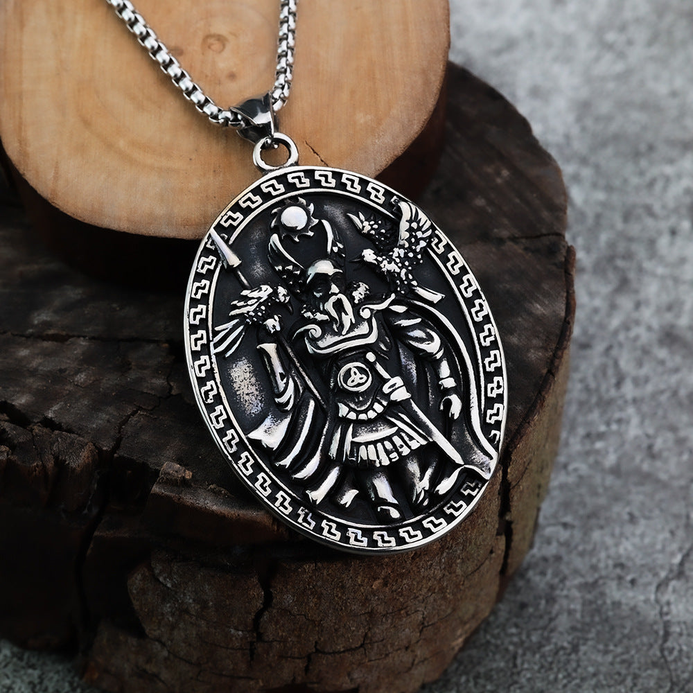 Ancient Indian Mythology Mandala Flower Pendant for Men