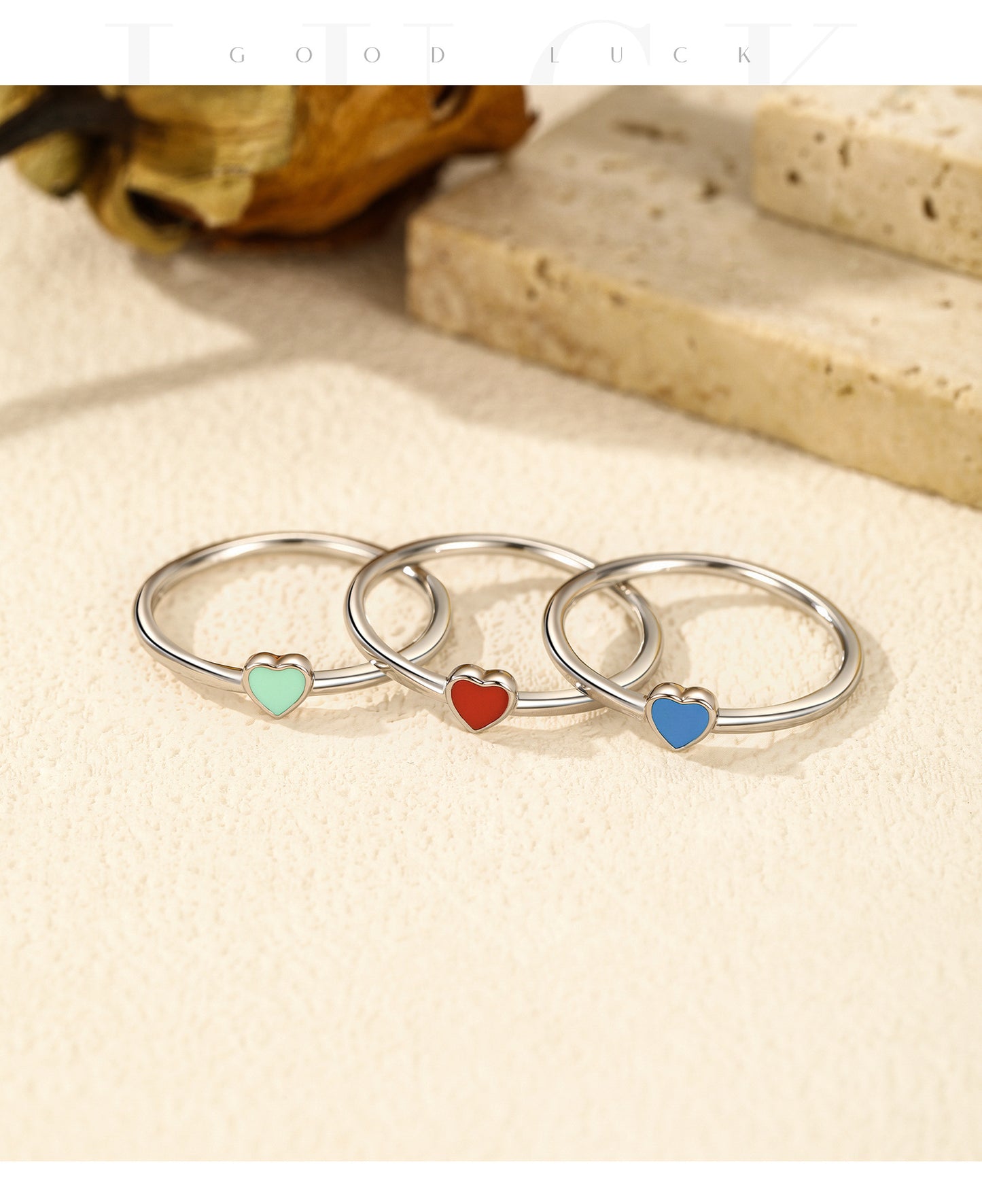 Planderful Everyday Genie Peach Heart Enamel Ring – Sweet and Girly Design