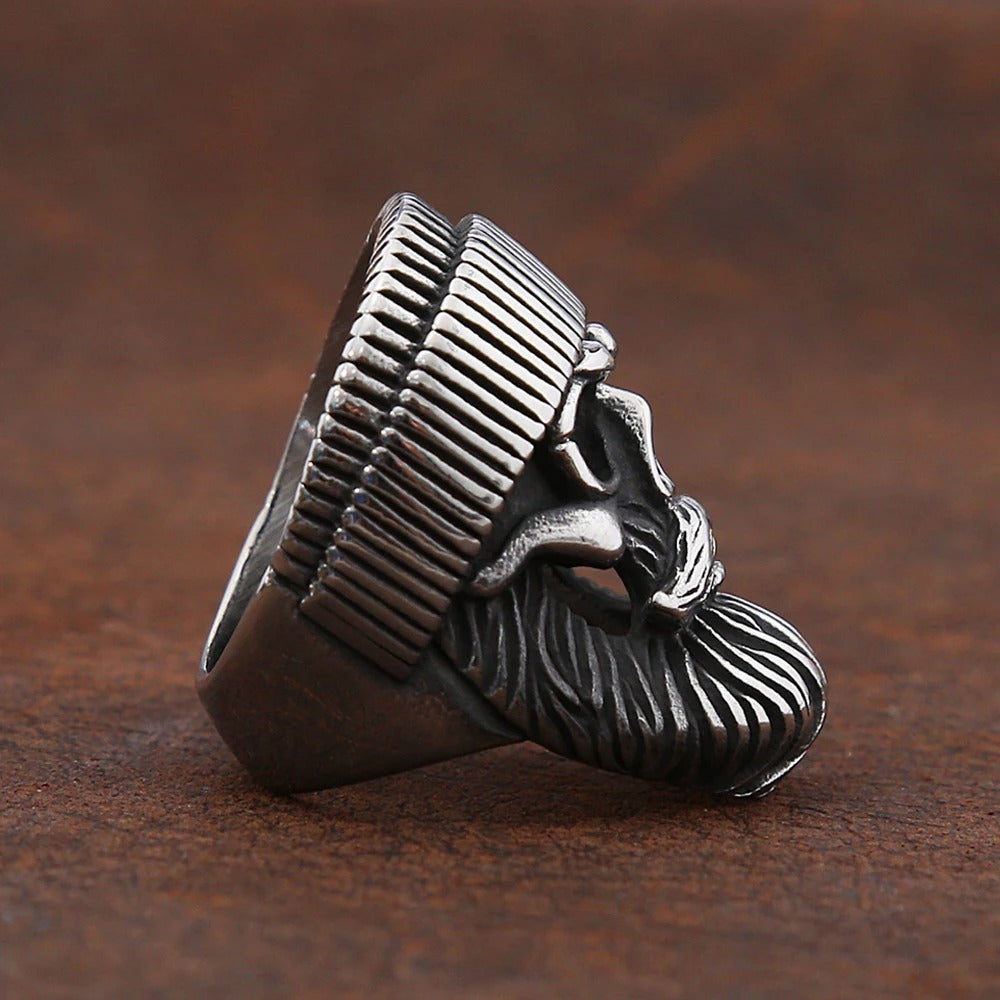 Punk Skull Stainless Steel Men's Ring