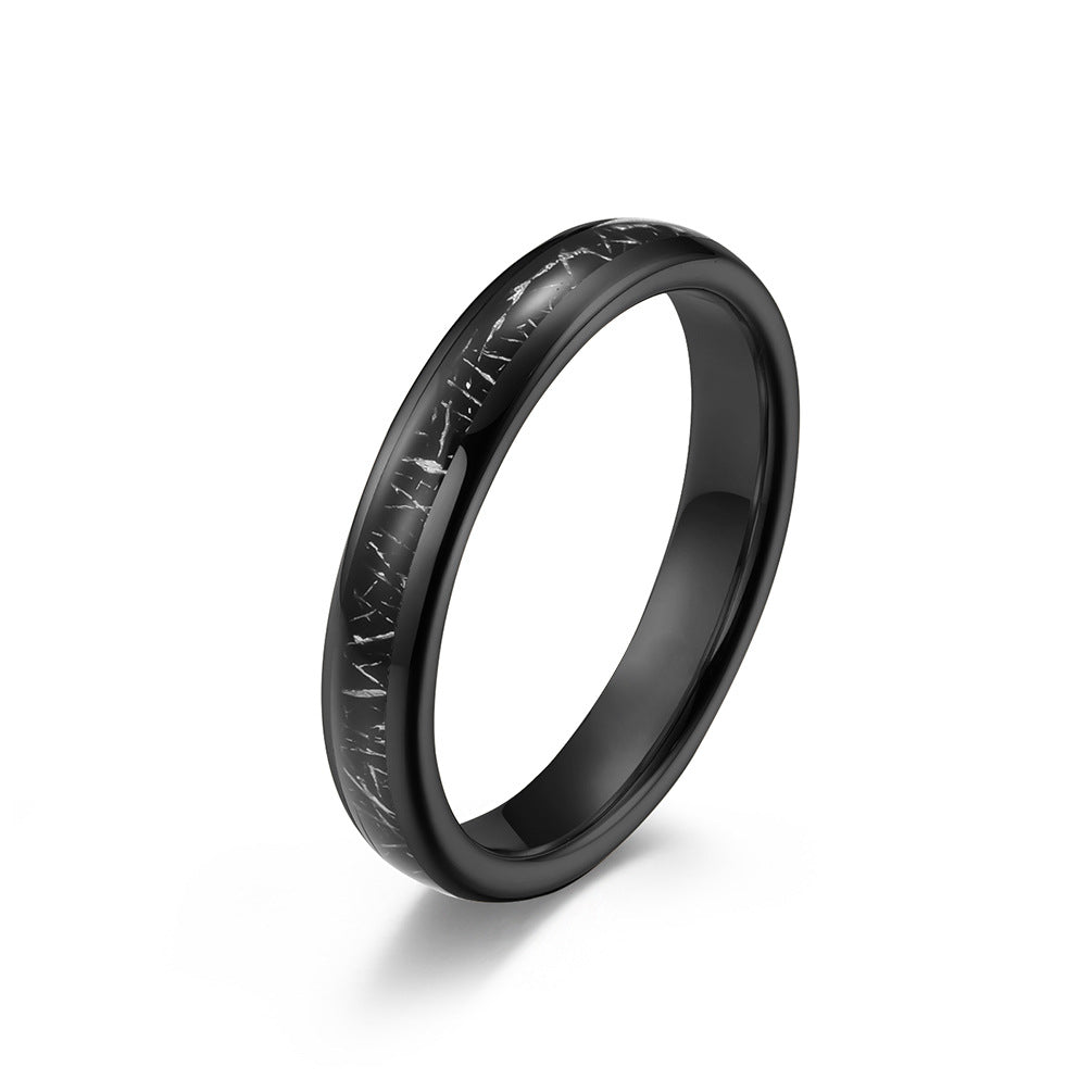 Amazon 468mm Tungsten Steel Inlaid Black Silk Ring Couples