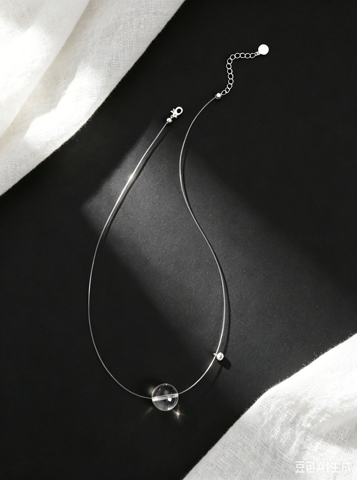White Quartz Light-Bulb Bracelet and Necklace Set