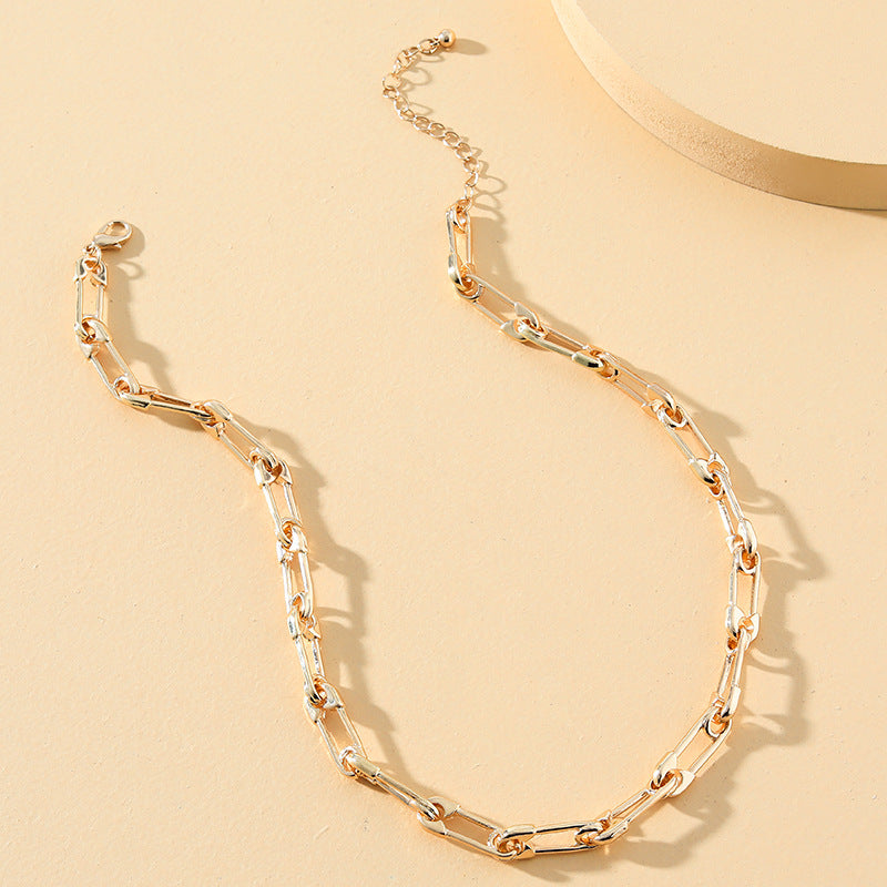 Handcrafted Minimalist Metal Paper Clip Necklace - Vienna Verve Collection