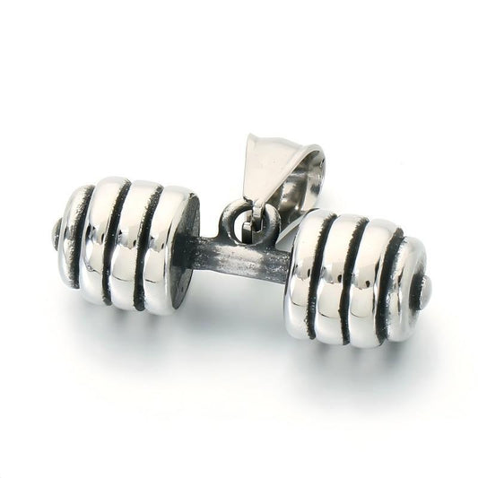 Casual Sports Fitness Pendant Retro Canvas Shoes Boxing Gloves Barbell Stainless Steel Men's Necklace