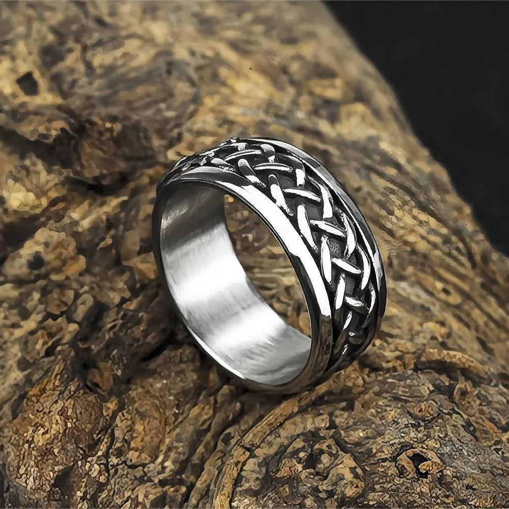 European And American Jewelry Wholesale Men's Titanium Steel Ring Viking Crow Pattern Personalized Ring