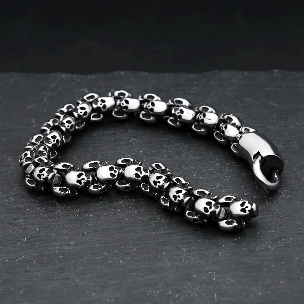 Vintage Skull Stainless Steel Men's Bracelet