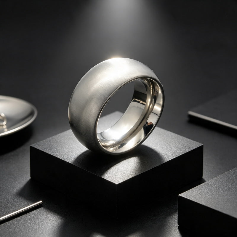 Inner Ring Polished Outer Arc Brushed Ring Multi-Specification Plain Ring Loach Back Ring