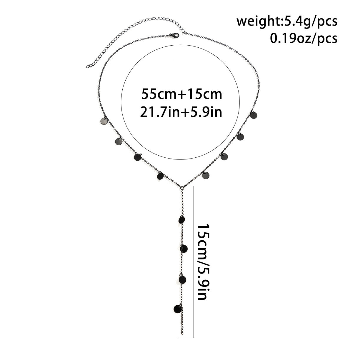Open Heart Dark Tassel Necklace