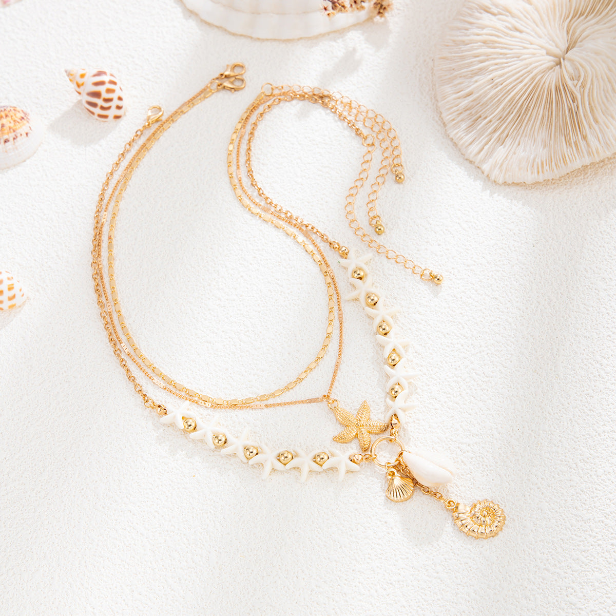 Shell & Starfish Bohemian Layered Necklace