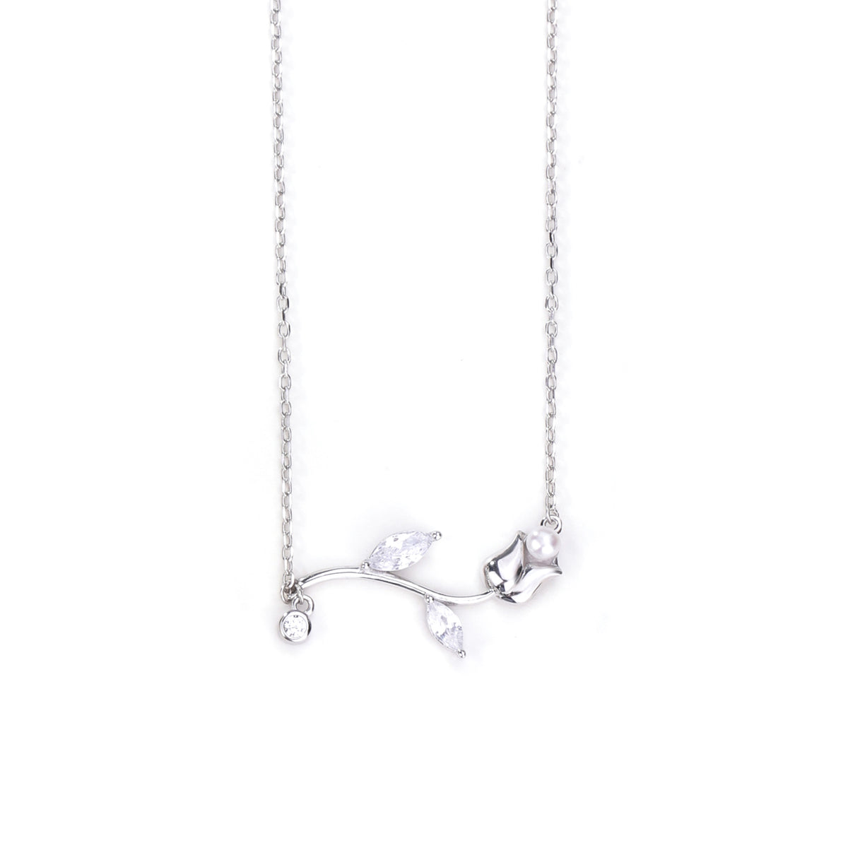 S925 Sterling Silver Tulip Necklace
