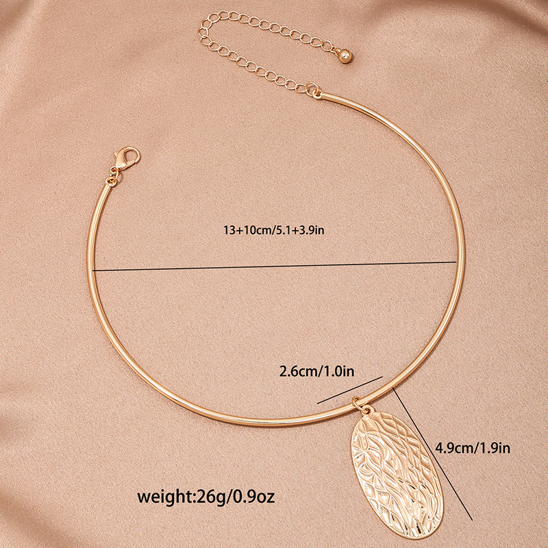 Sweet Summer Geometric Metal Collar Necklace