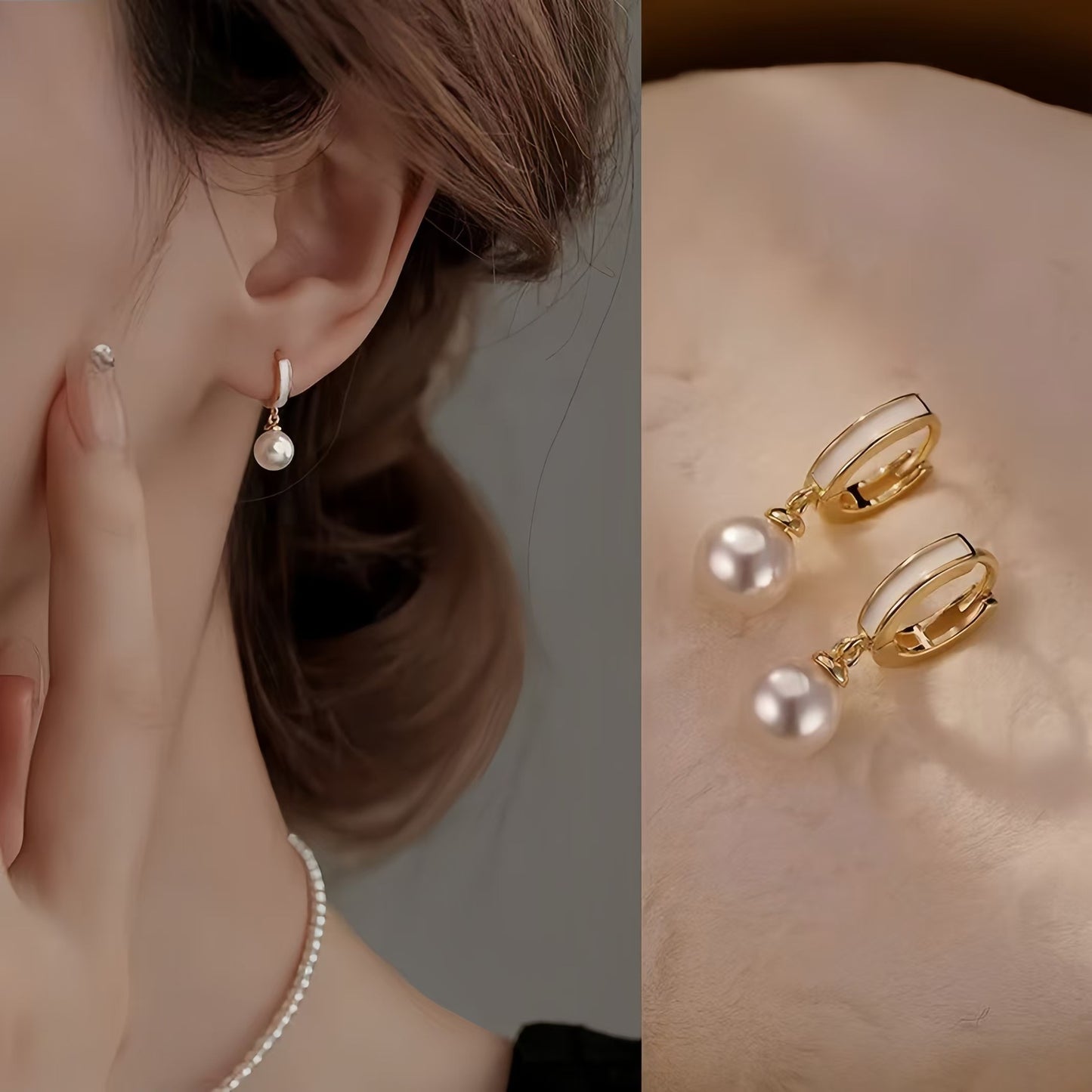 925 Sterling Silver Earrings Plain Circle Light Luxury Style