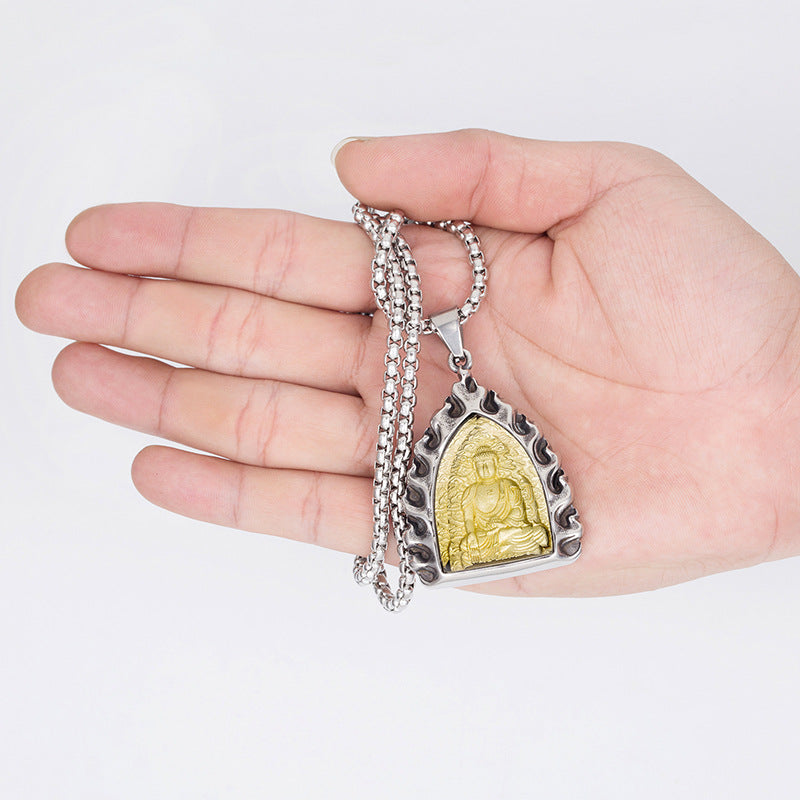 Titanium Steel Necklace – Vintage Zodiac Pendant