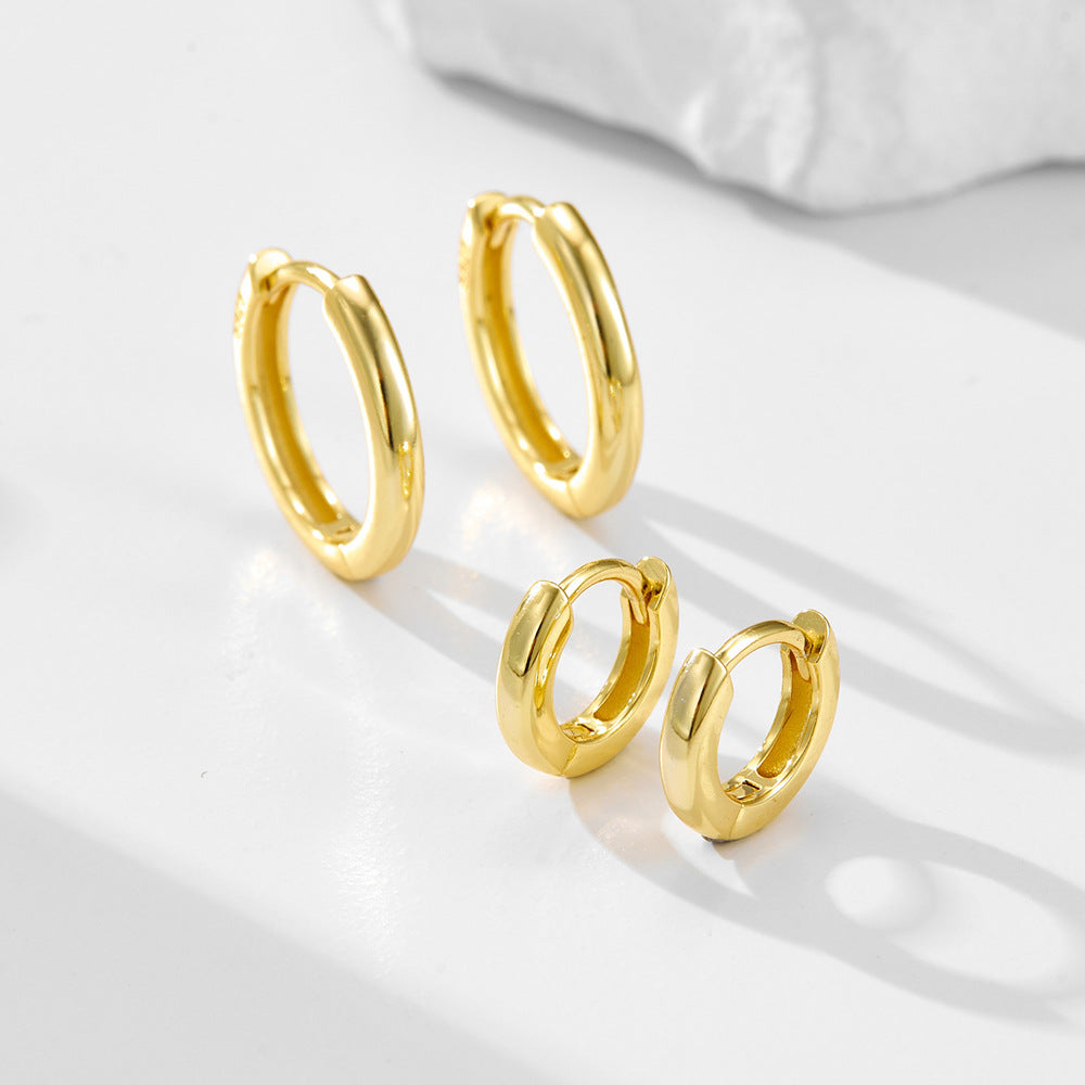 S925 Sterling Silver Ear Buckle Bare Body Earrings
