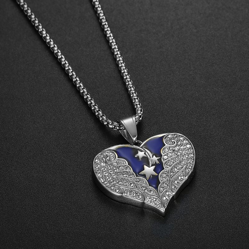 Rhinestone Necklace – Dainty Gold Plated Hip Hop Pendant