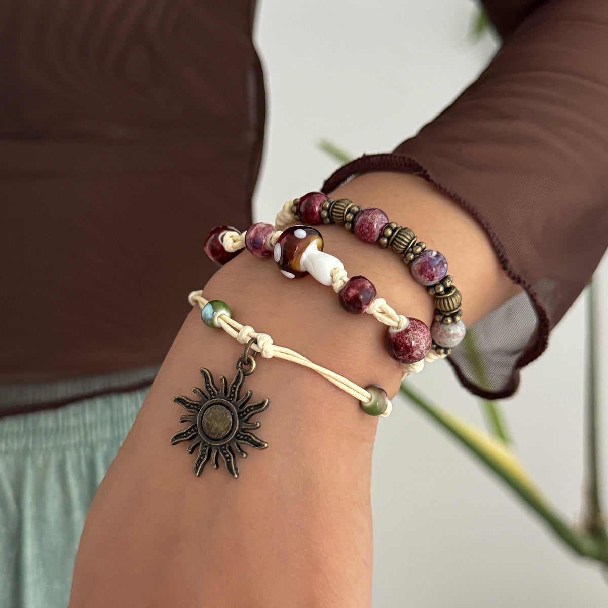 Planderful Vienna Verve Ethnic Wind Star Bracelet For Women Retro Gravel Statement Jewelry