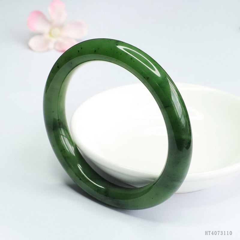 Hetian Jasper Round Bangle