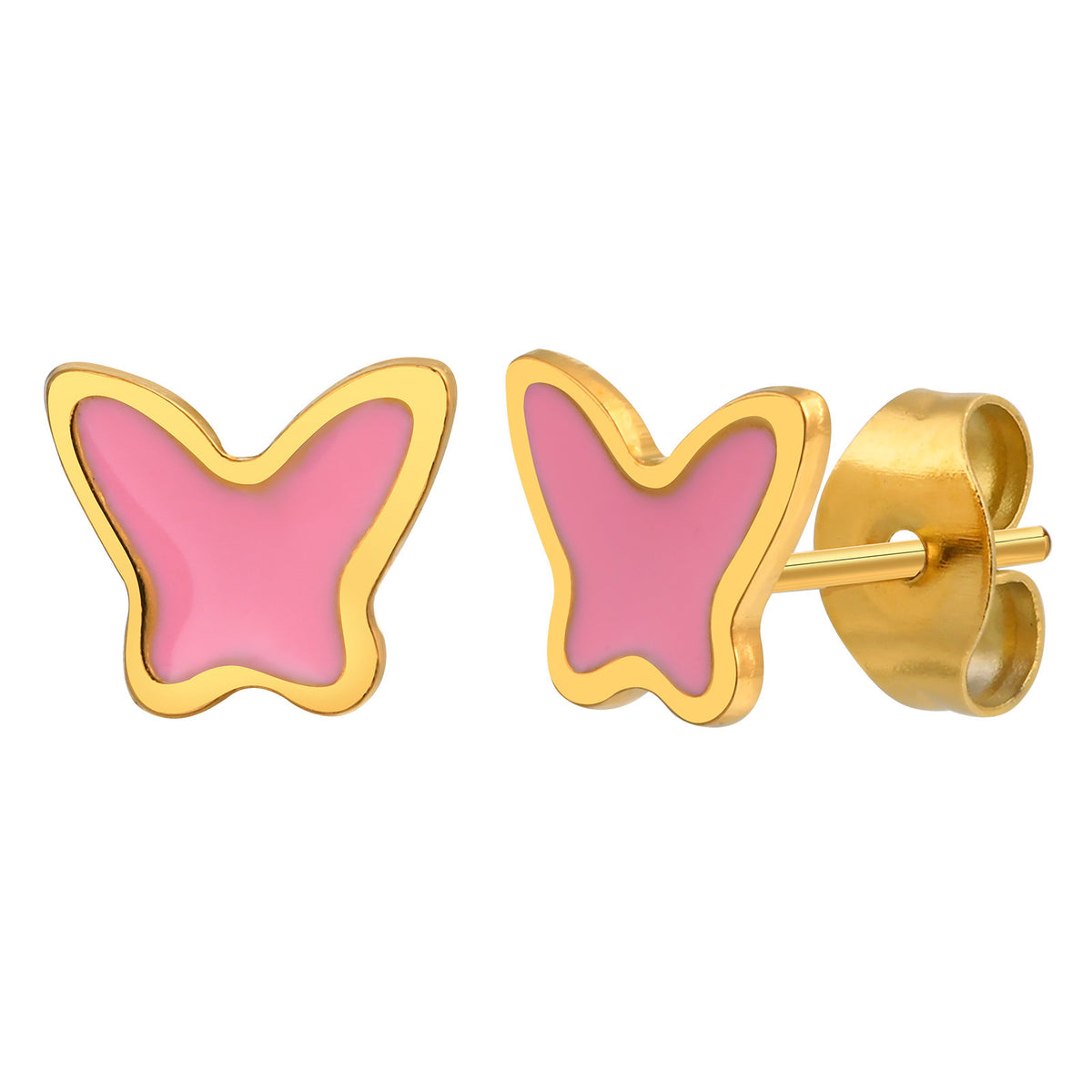 Sculptural Gold-Tone Stainless Steel Earrings