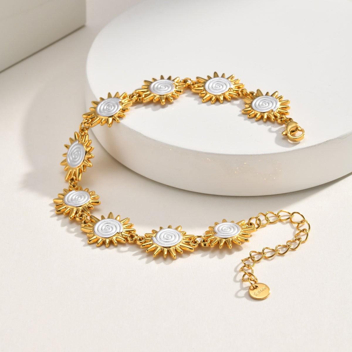 Sun Spiral Bohemian Stacked Stainless Steel Bracelet