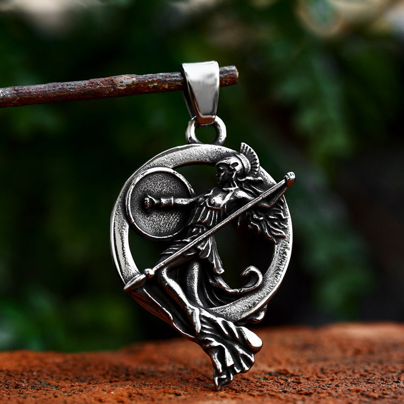 Titanium Steel Greek Mythology Warrior Muse Pendant for Men - Wholesale Accessories