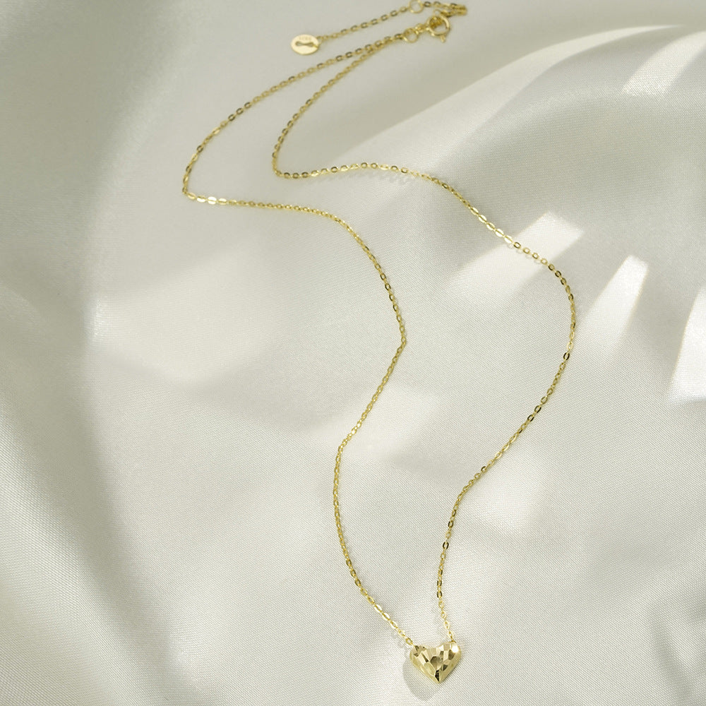 S925 Sterling Silver Necklace Women's Heart-Shaped Love Pendant