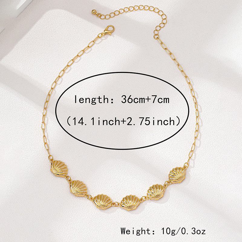 Planderful Vienna Verve Necklace – Fashionable Metal Shell Design