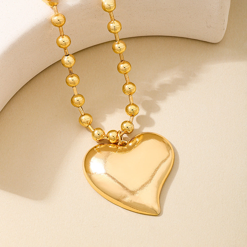 Planderful Vienna Verve Necklace – Stylish Retro Gold Round Bead Design