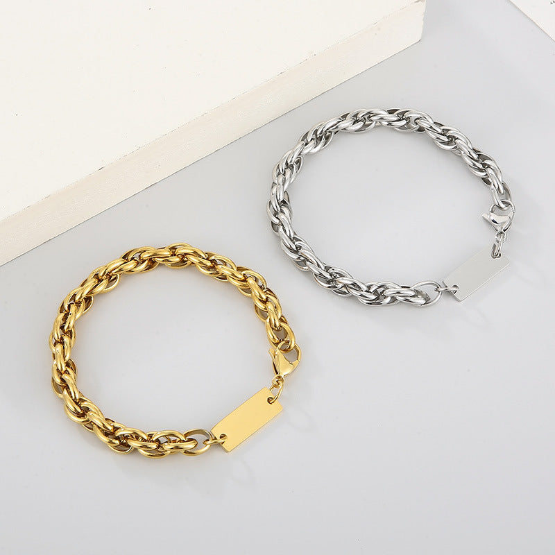 Luxury Minimalist Twisted Chain Couple Necklaces for Men and Women - Planderful Everyday Genie Collection