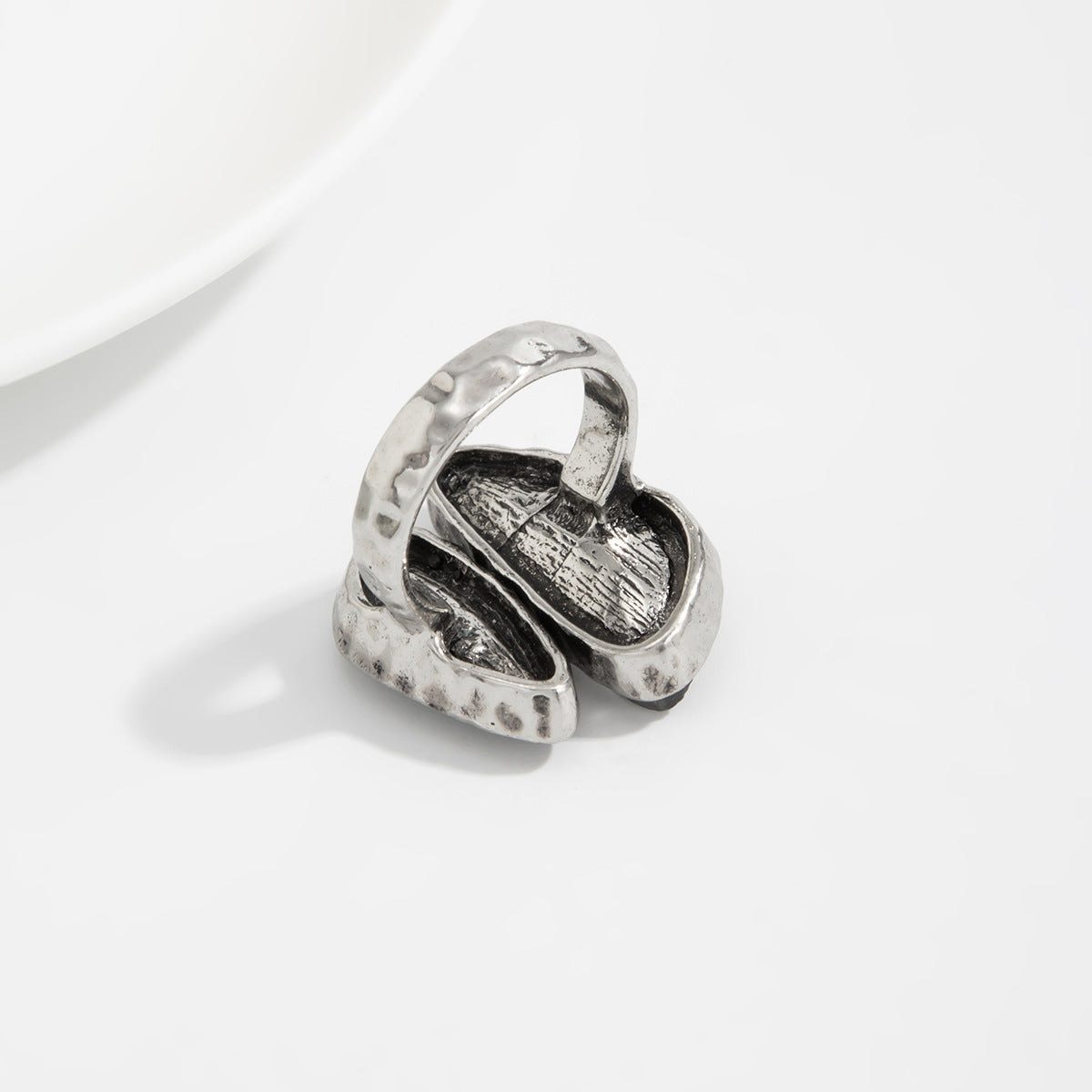 Black Acrylic Ring Planderful Vienna Verve For Minimalist Women Geometric Square Statement Jewelry