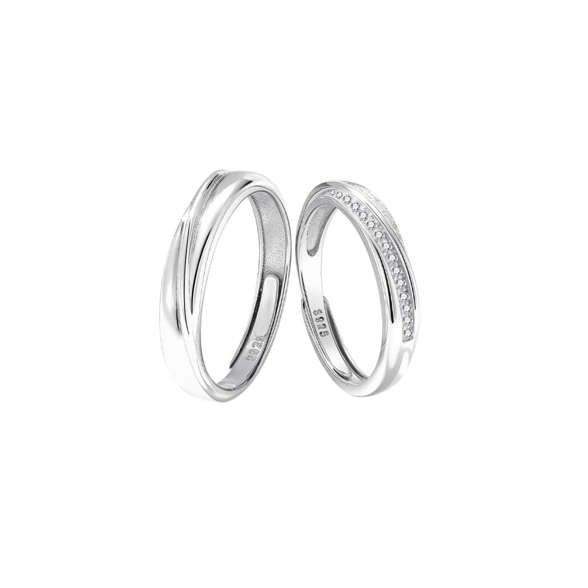 Mobius Pair S925 Sterling Silver Ring