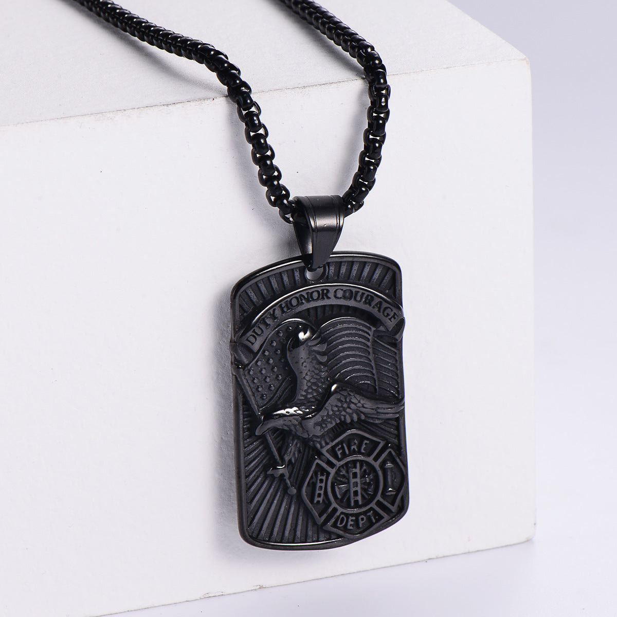 European And American Titanium Steel Eagle Tag Pendant
