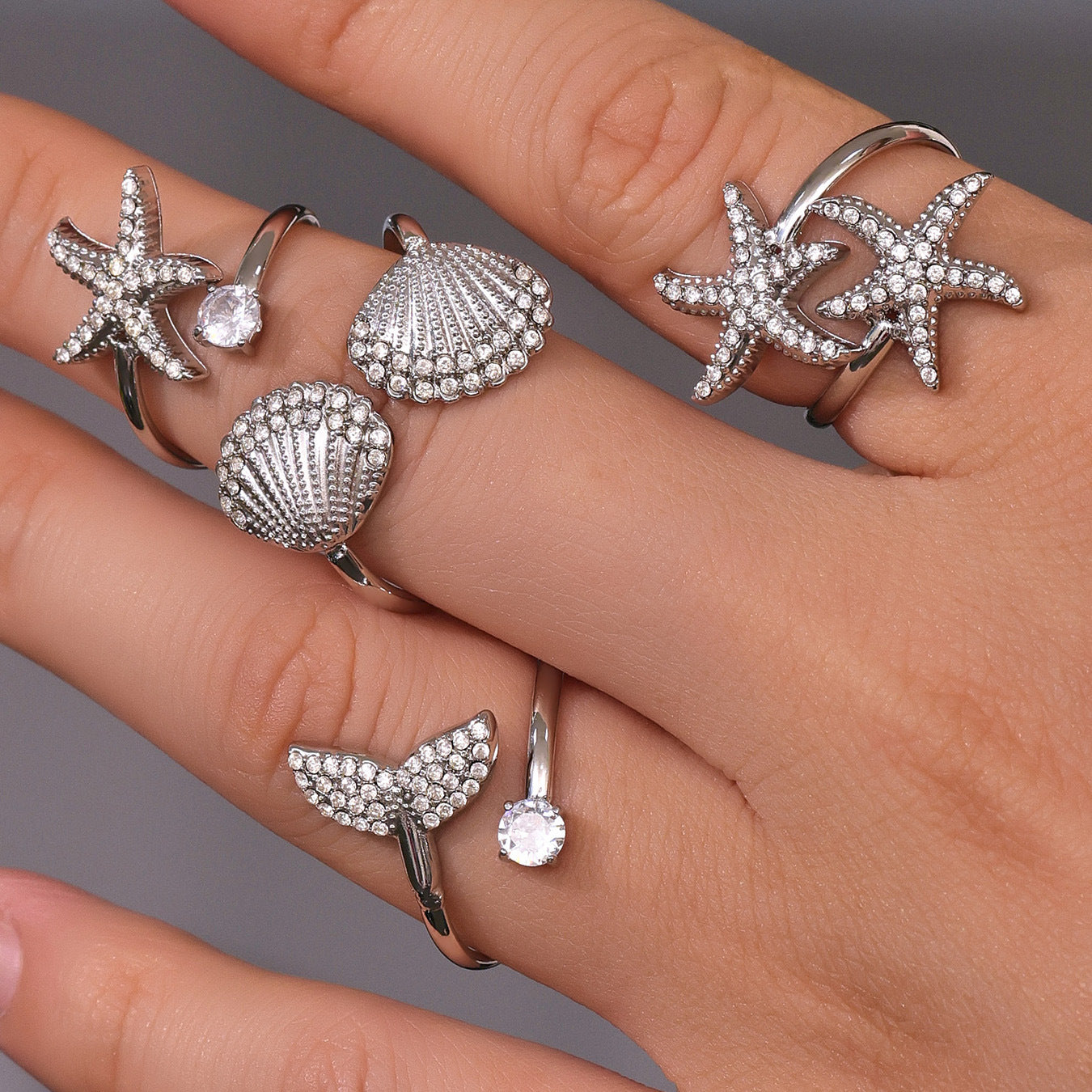 Planderful Starfish Ring 18K Gold Plated Beach Lovers