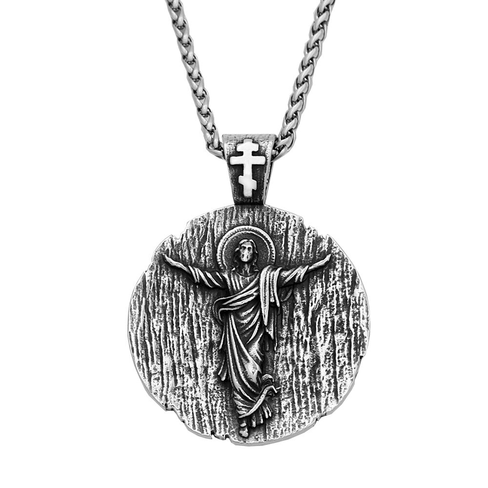 Personalized Punk Retro Men's Titanium Steel Pendant Necklace