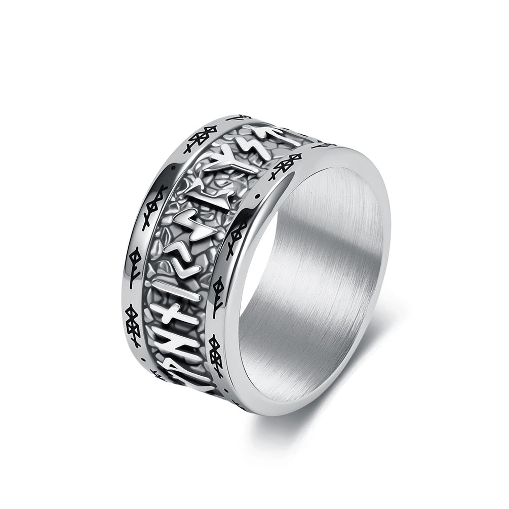 Stainless Steel Viking Rune Vintage Ring