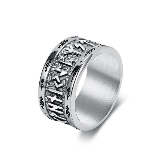 Viking Rune Ring Luhn Symbol Nordic Style By Planderful Collection Unisex Travel Jewelry For Men