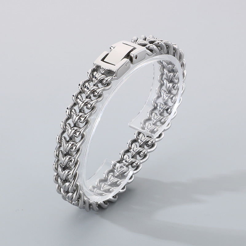 Planderful Men Bracelet Gold Plated Interwoven Love Chain