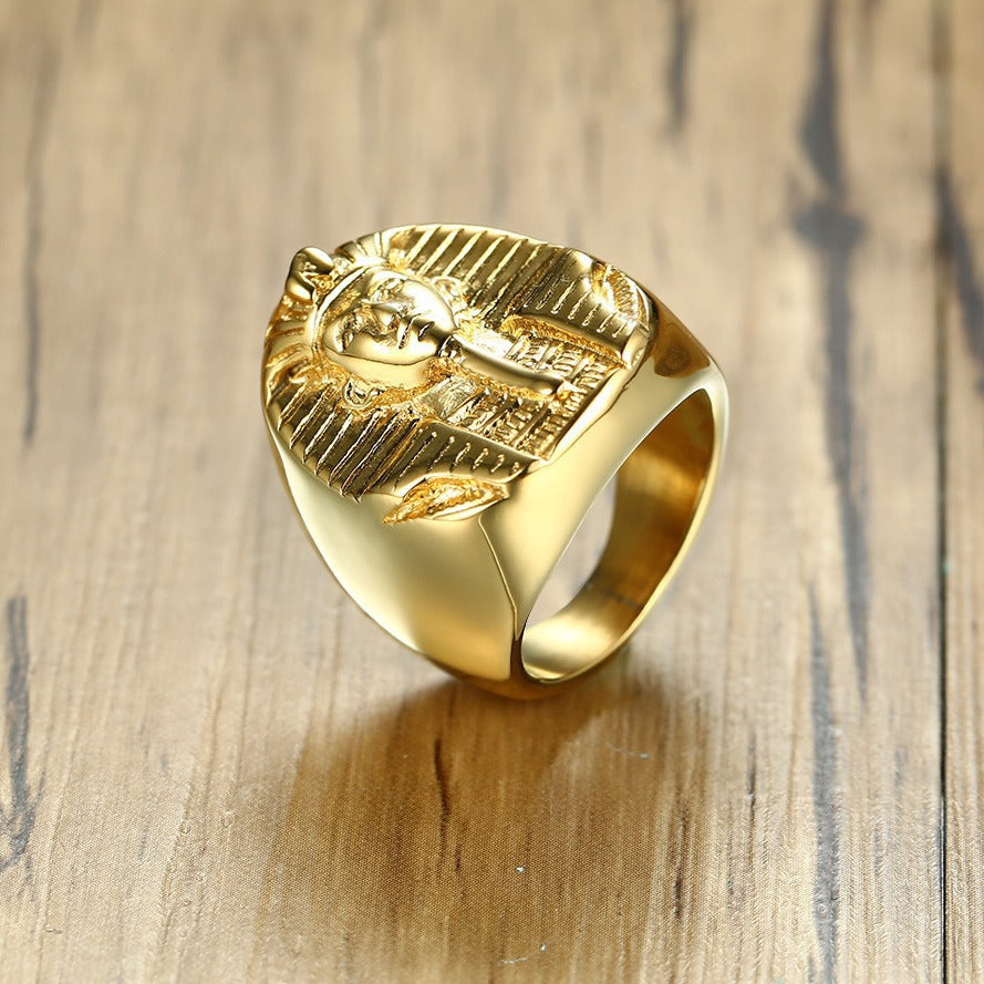 Amazon Trend Jewelry Wholesale 27MM Men's Gold Ring