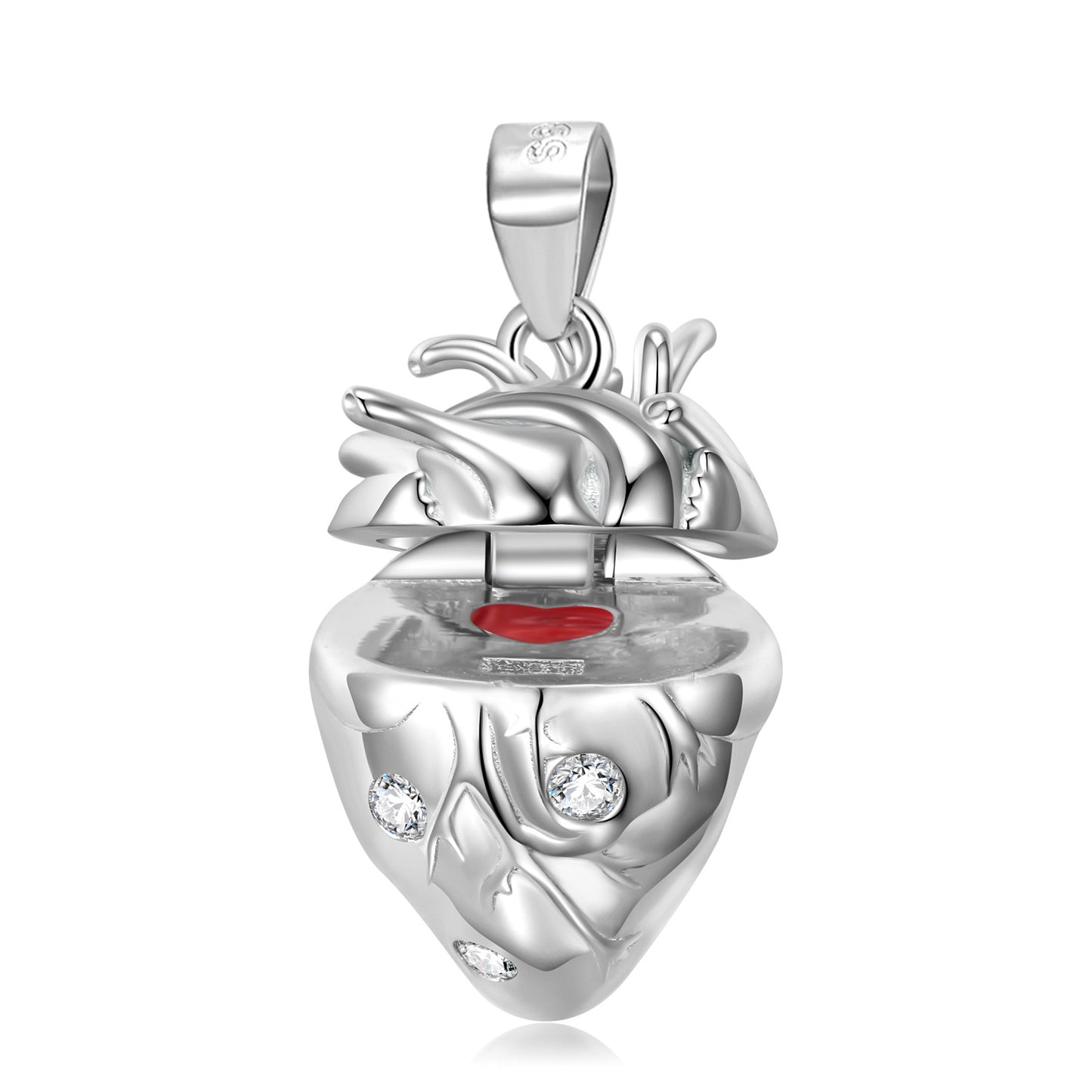 Segmentation Cardiac Pendant Silver Necklace