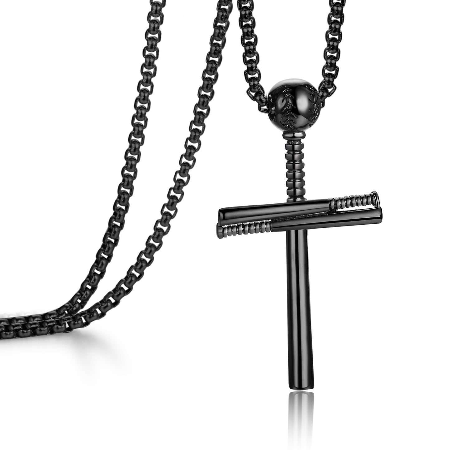 Planderful Titanium Steel Cross Necklace For Men Durable Hip Hop Style Pendant Jewelry