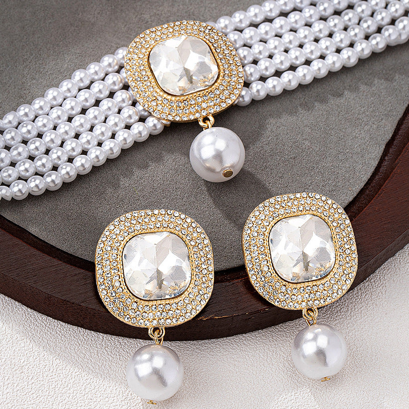 Planderful Vienna Verve Retro Pearl Jewelry Set for Women