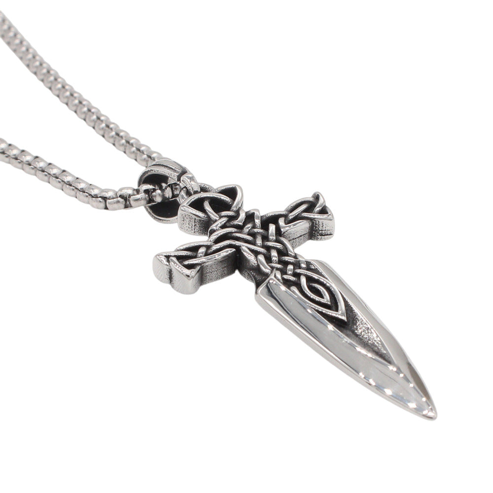Planderful Jewelry Viking Sword Pendant For Men In Titanium Steel Personalization