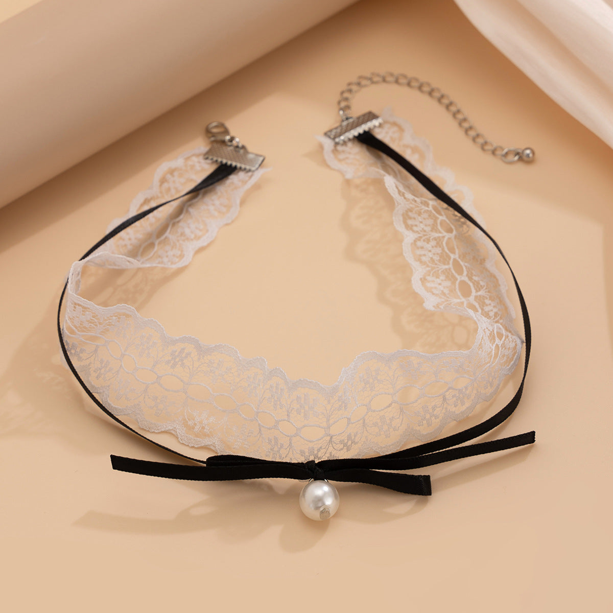 Bow Double-Layer Lace Choker