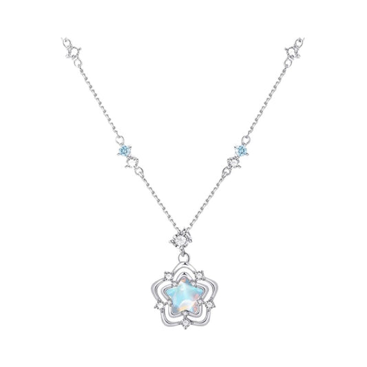 Planderful Sterling Silver Ocean Heart Necklace For Women Elegant Light Luxury Gift For Girlfriend