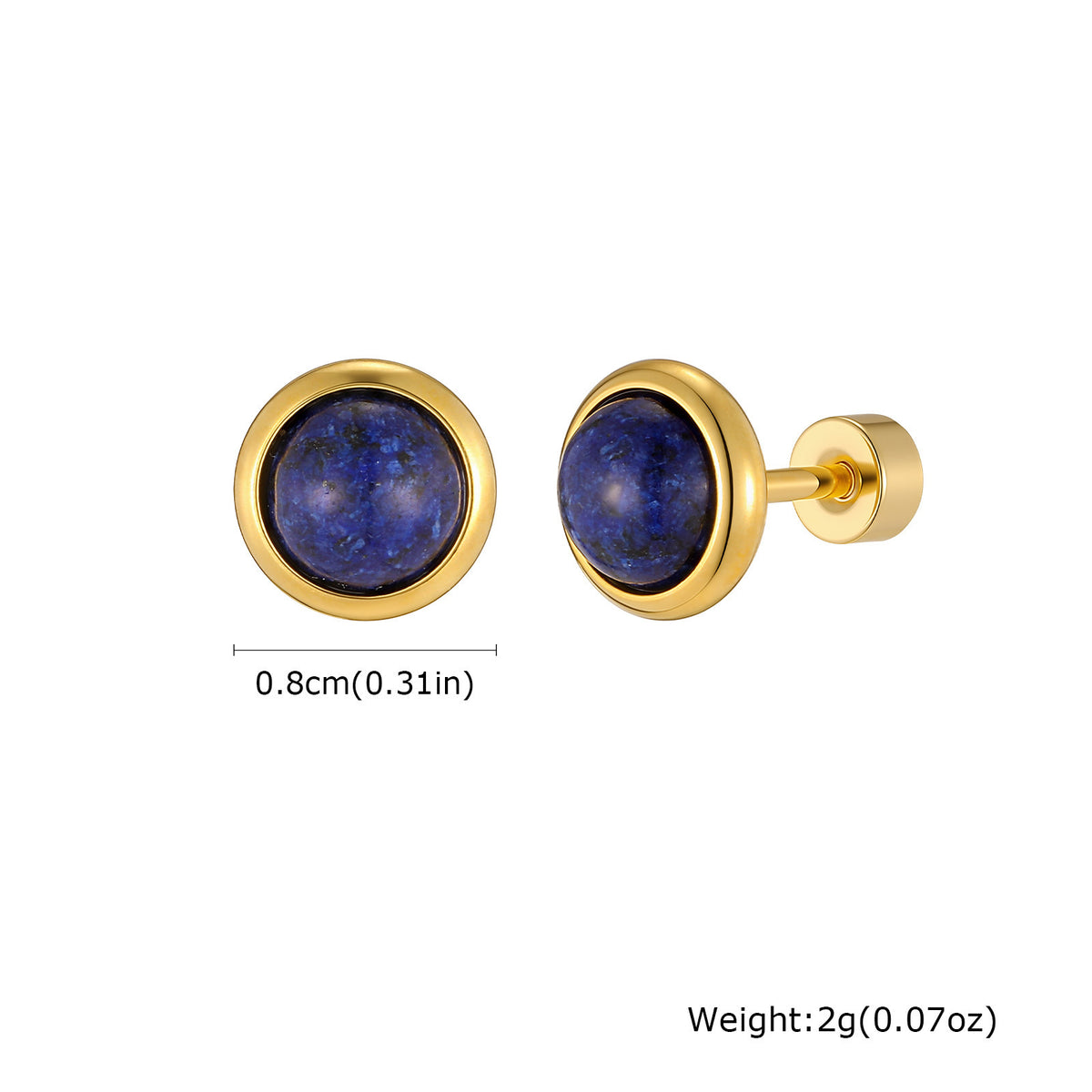 Stainless Steel Tiger's Eye Cat Earrings