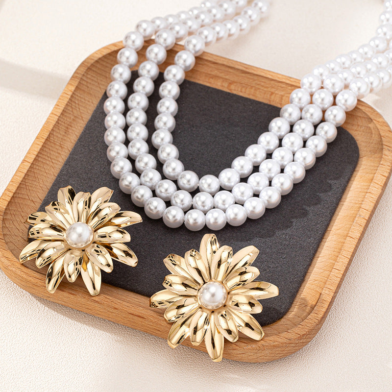 Elegant Imitation Pearl Jewelry Set for Women by Planderful