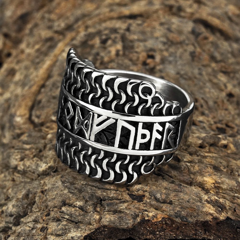 European and American Retro Jewelry Stainless Steel Ring Men